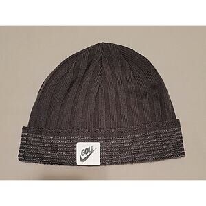 Nike Cuffed Knit Golf Beanie One Size Charcoal Gray